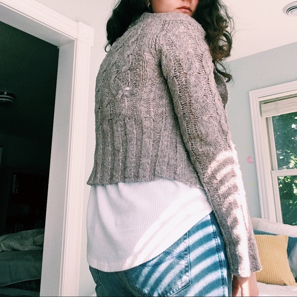 Oatmeal free people sweater - Picture 4 of 6